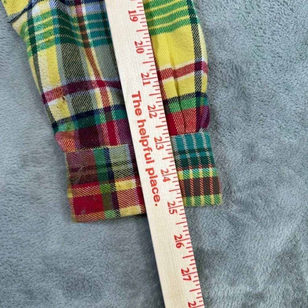 Polo Ralph Lauren Classic Fit Performance Plaid Shirt Mens Large Yellow Multi
